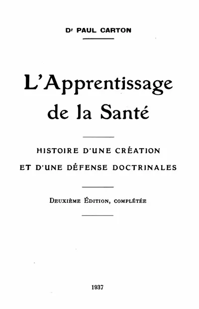 L'apprentissage de la santé