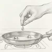 Cuisiner a l'inox sans que ca colle : le test de la goutte d'eau