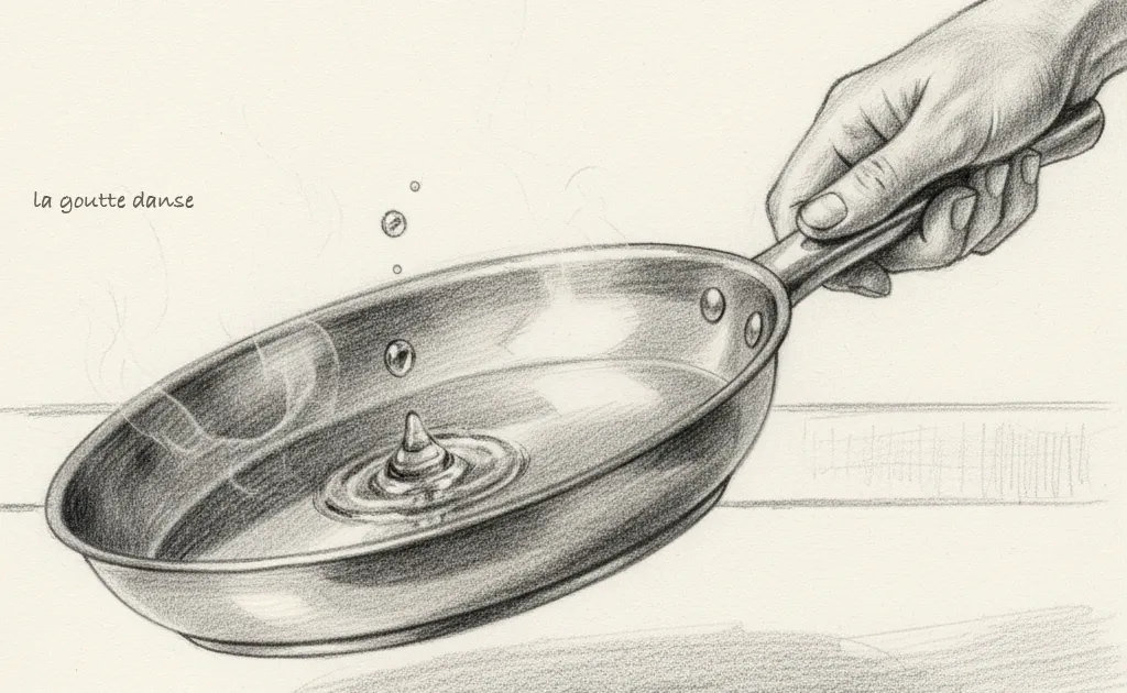 Cocinar en acero inoxidable sin que se pegue: la prueba de la gota de agua