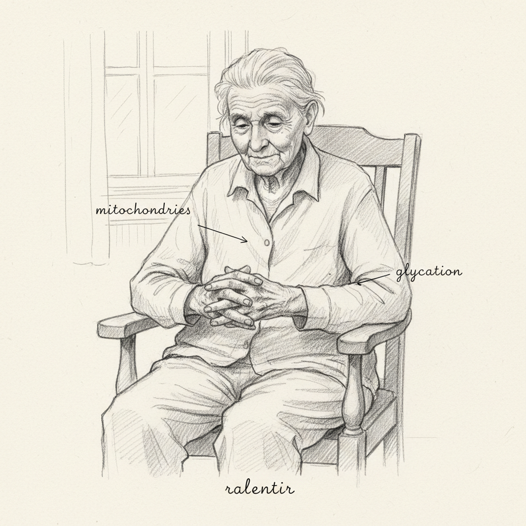 Vieillissement cellulaire : mitochondries, glycation et sirtuines