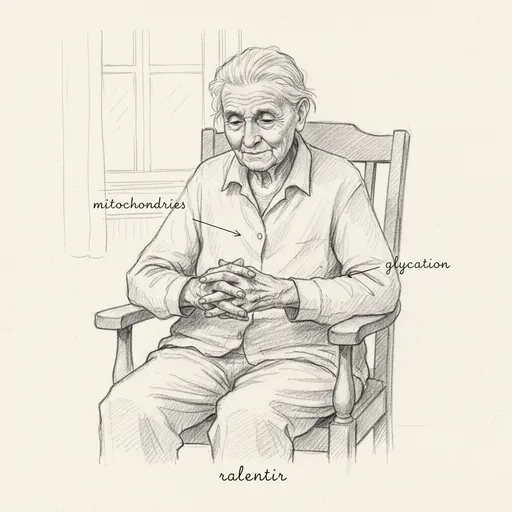 Vieillissement cellulaire : mitochondries, glycation et sirtuines