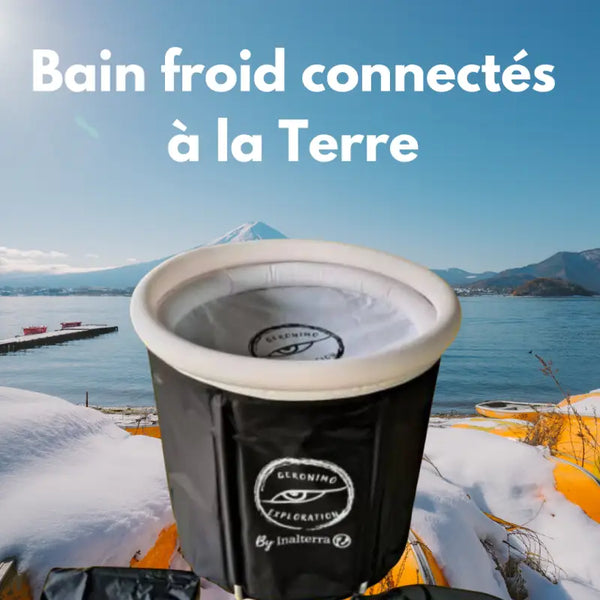 Bain froid connecté à la terre