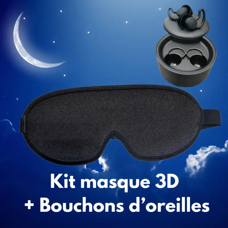Kit masque de nuit 3D + bouchons d'oreilles : photo 2