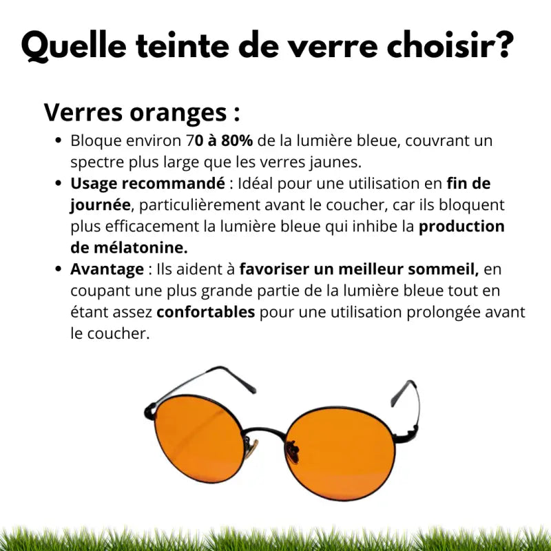 Lunettes anti-lumière bleue verres oranges : photo 2