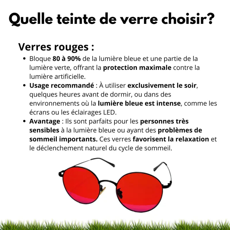 Lunettes anti-lumière bleue verres rouges : photo 2