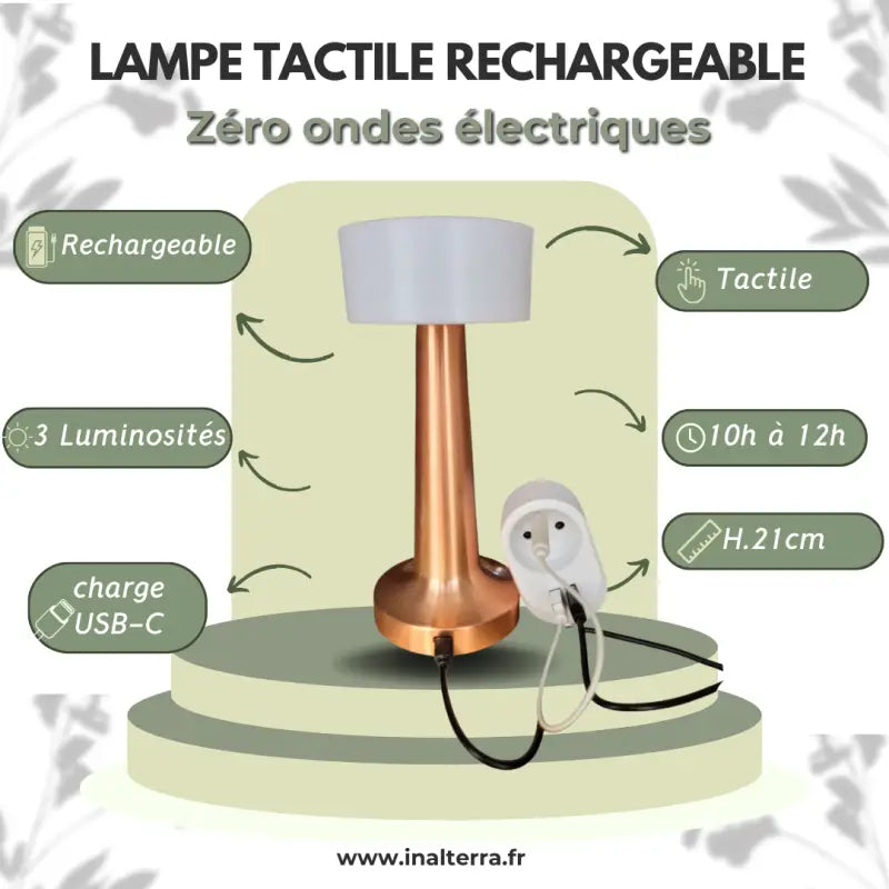 Terra-lampe de chevet rechargeable : photo 2