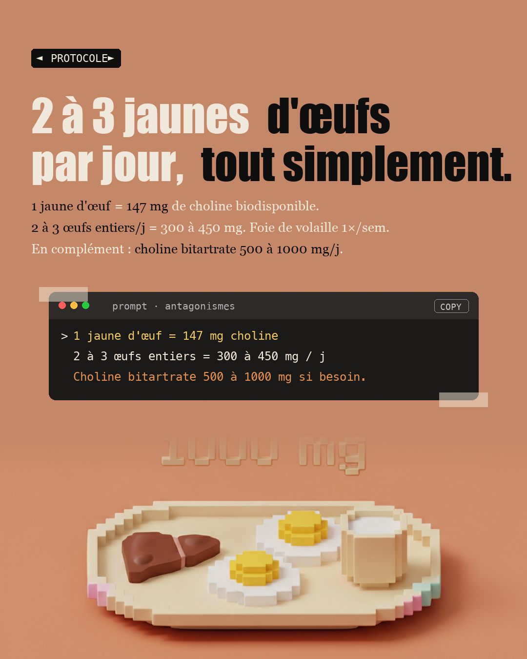 Choline : le nutriment oublié du foie et du cerveau : Slide 6