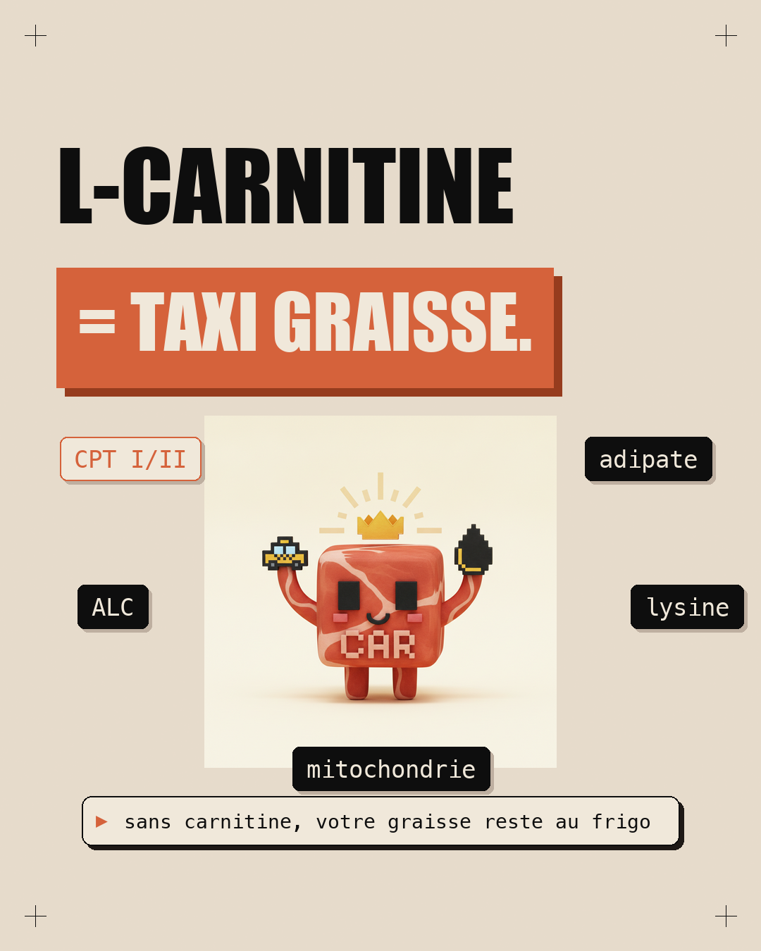 L-carnitine : la navette qui brûle vraiment la graisse