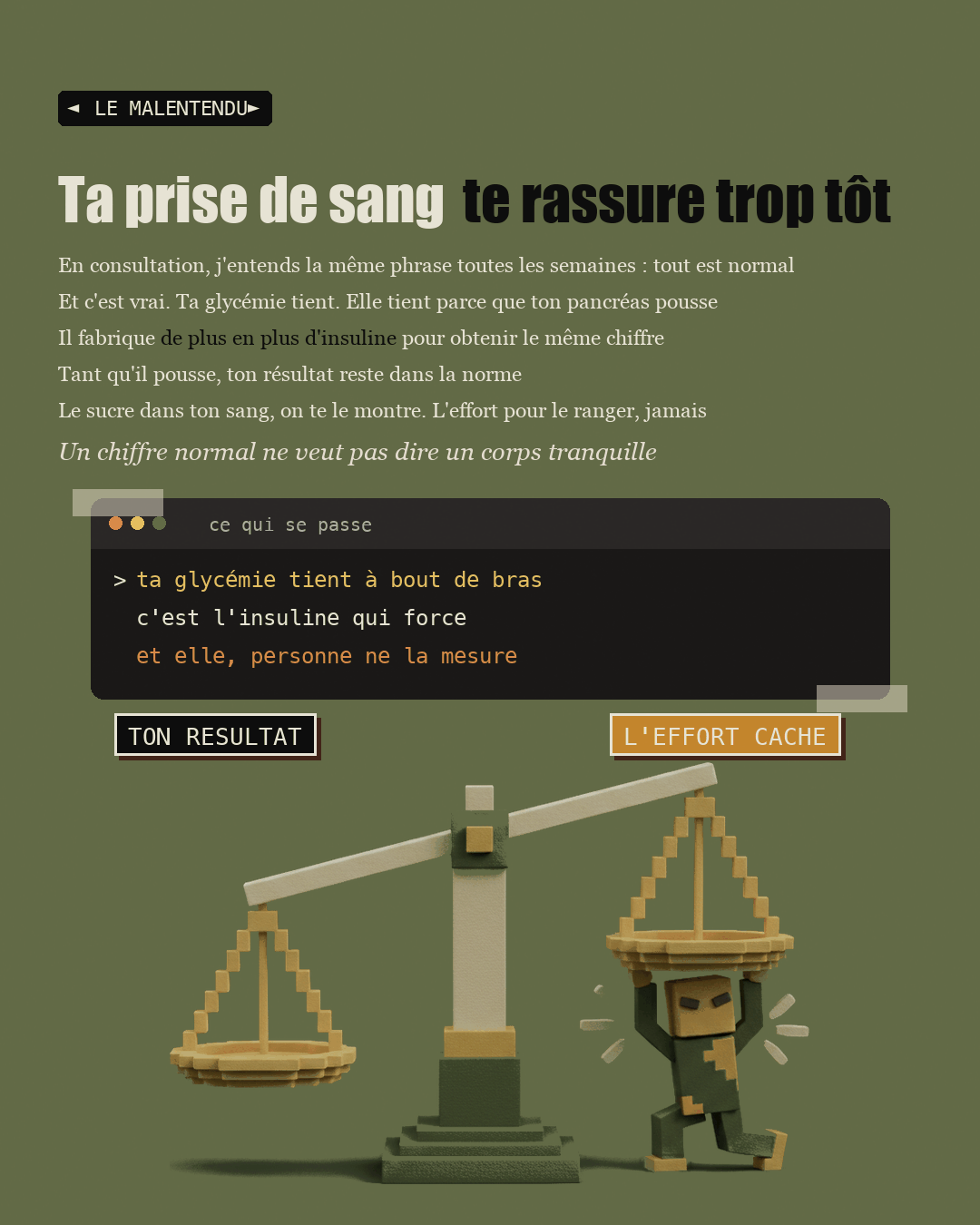 Deux personnages en argile, l'un poussant plus fort que l'autre