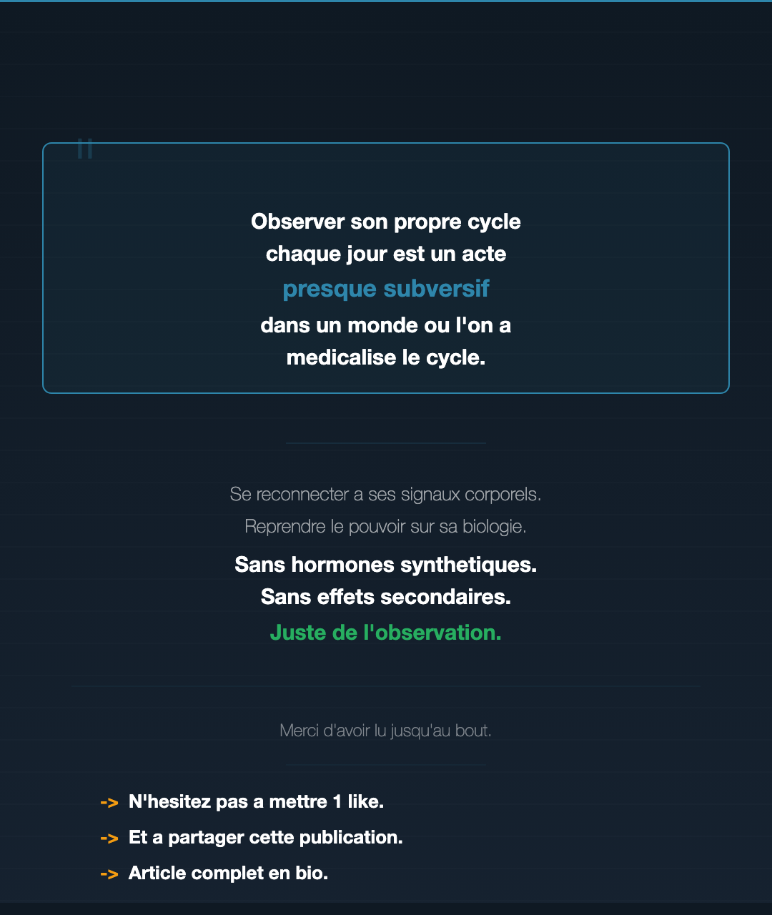 Symptothermie : lire ton cycle féminin : Slide 10