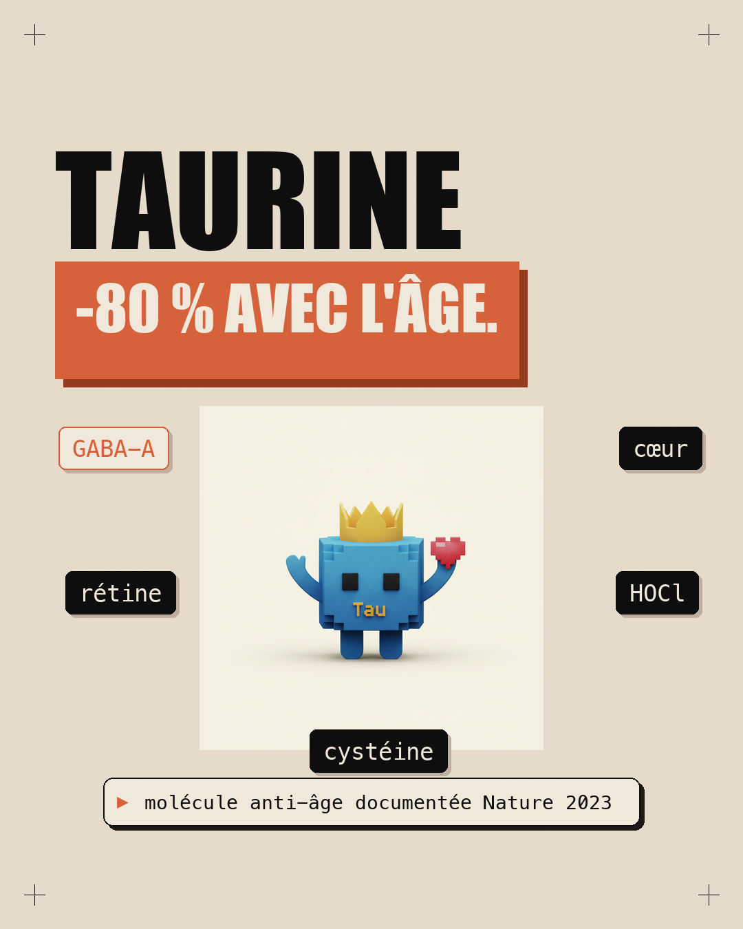 Taurine : l'acide aminé anti-âge oublié