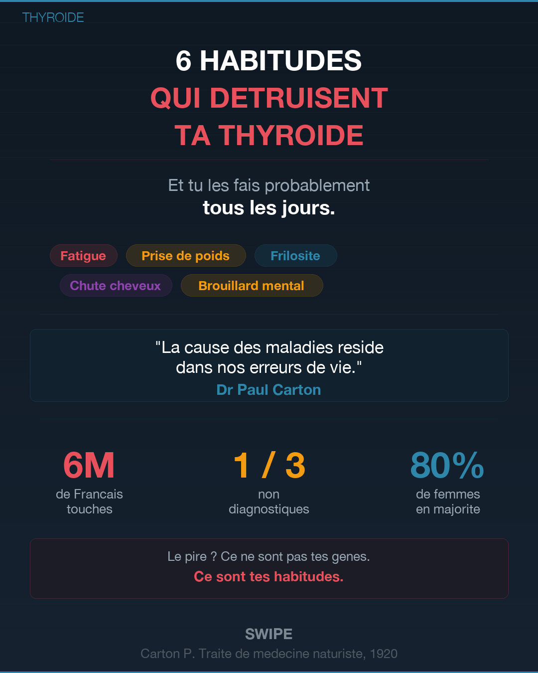 Thyroïde : 6 mauvaises habitudes qui la détruisent