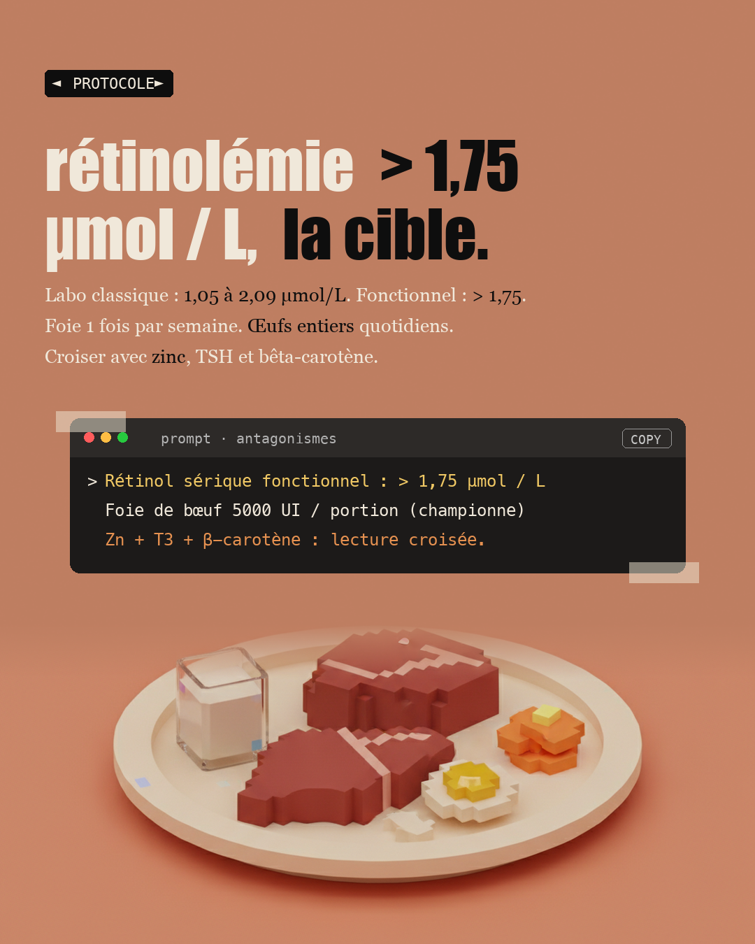 Vitamine A : le rétinol du foie, pas le bêta-carotène : Slide 6