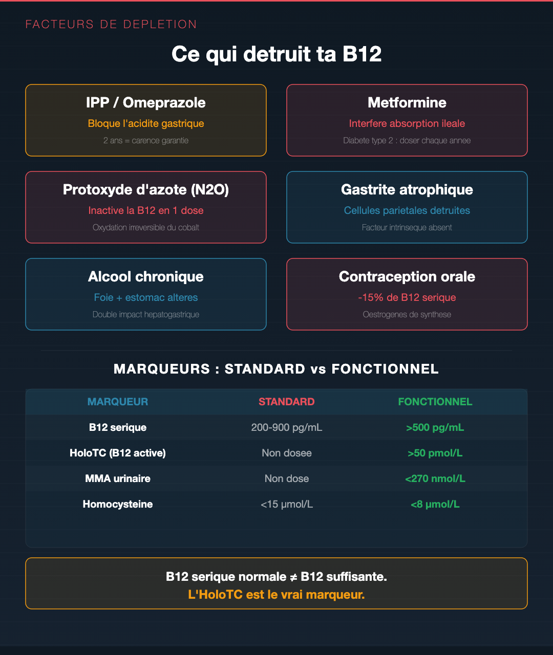 Vitamine B12 : la carence qu'on rate à chaque bilan : Slide 8