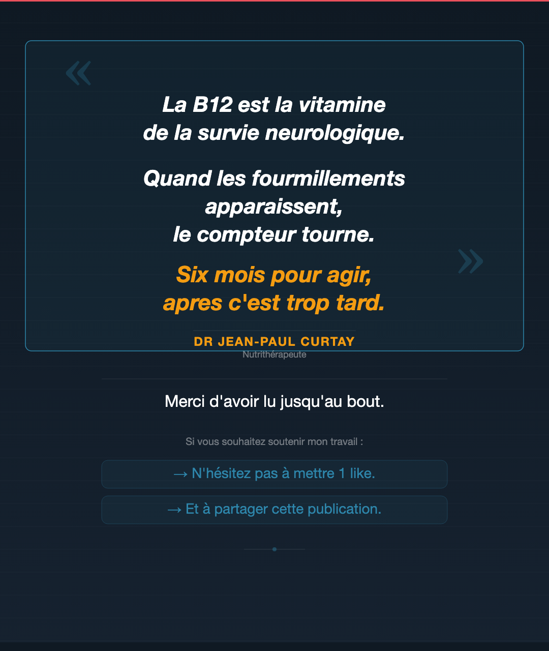 Vitamine B12 : la carence qu'on rate à chaque bilan : Slide 10