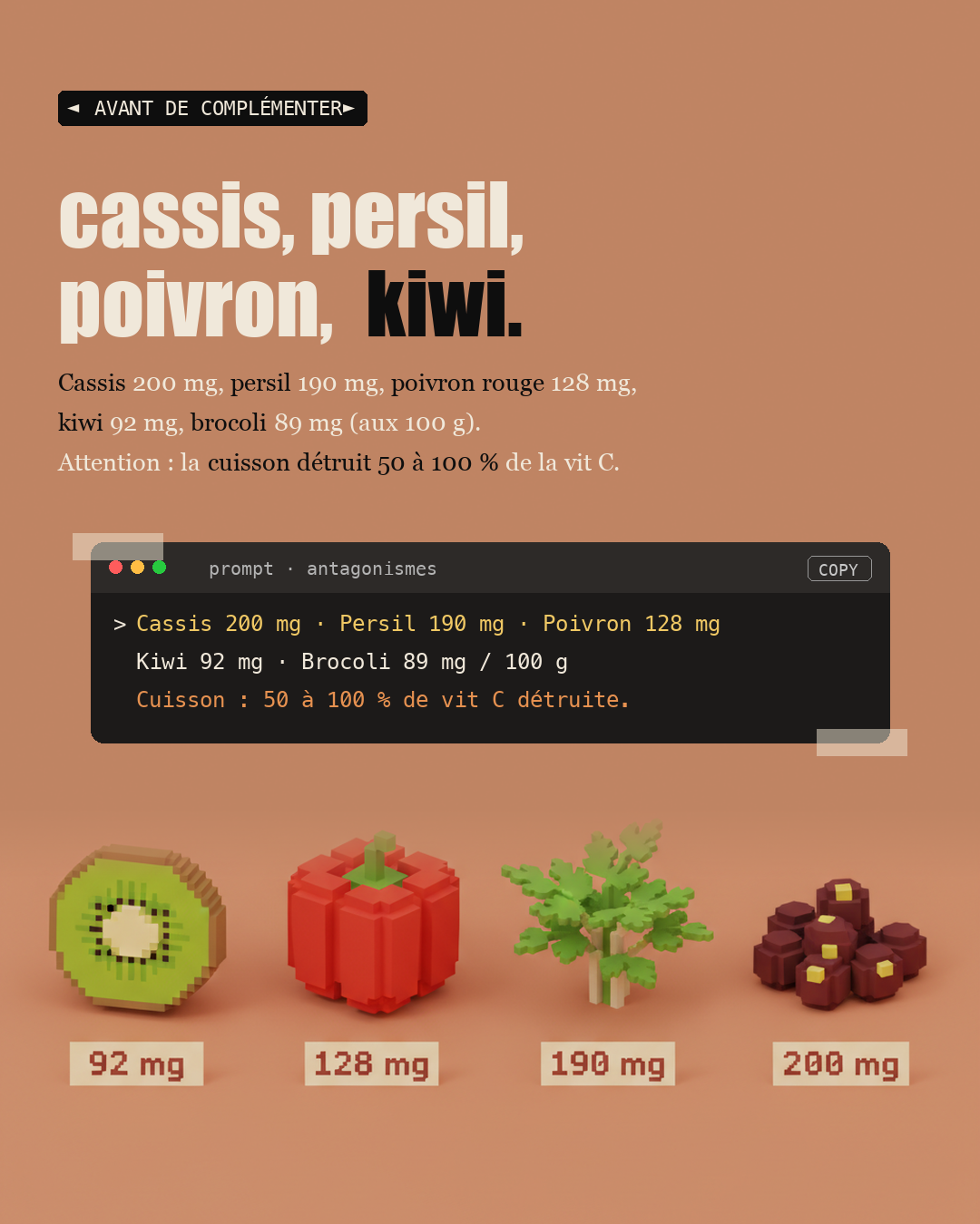 Vitamine C : les 80 mg de l'OMS ne suffisent pas : Slide 8