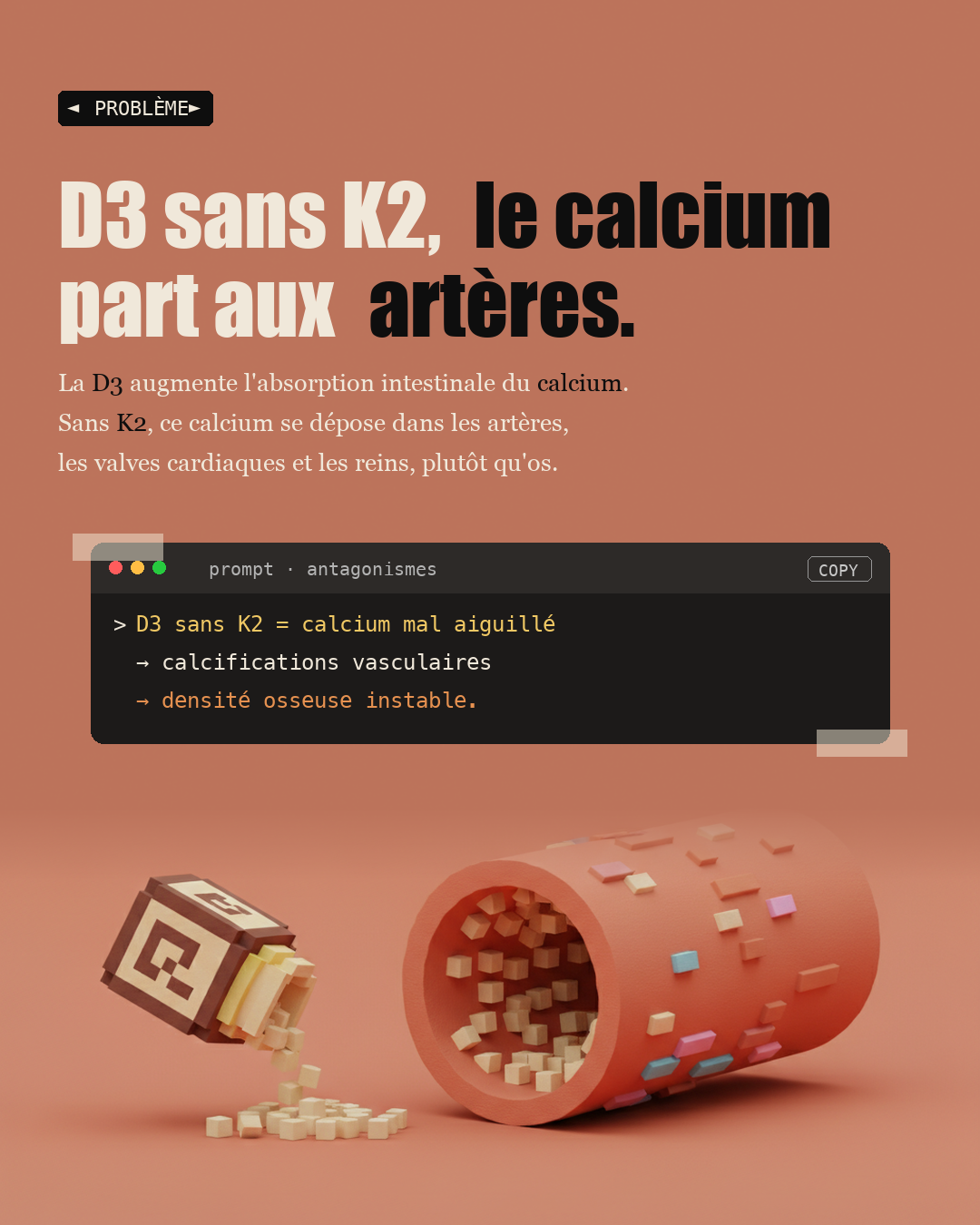 Vitamine D sans K2 : l'erreur qui calcifie tes artères : Slide 2