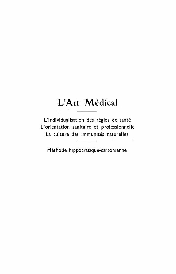 L'art médical — aperçu page 1