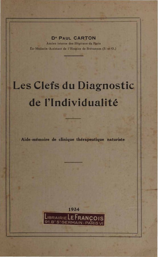 Les clefs du diagnostic de l'individualité — aperçu page 1