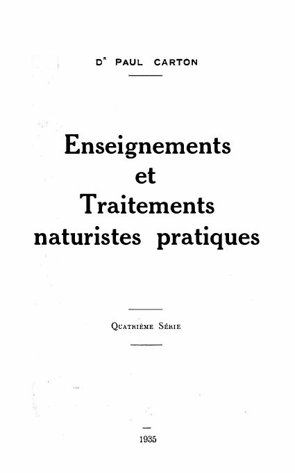 Enseignements et traitements naturistes pratiques : Tome 4 — aperçu page 1