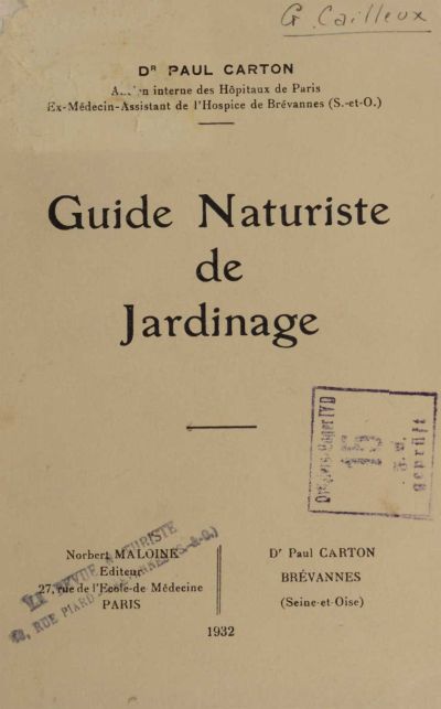 Guide naturiste de jardinage — aperçu page 1