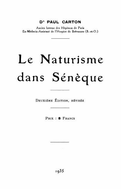 Le naturisme dans Sénèque — aperçu page 1