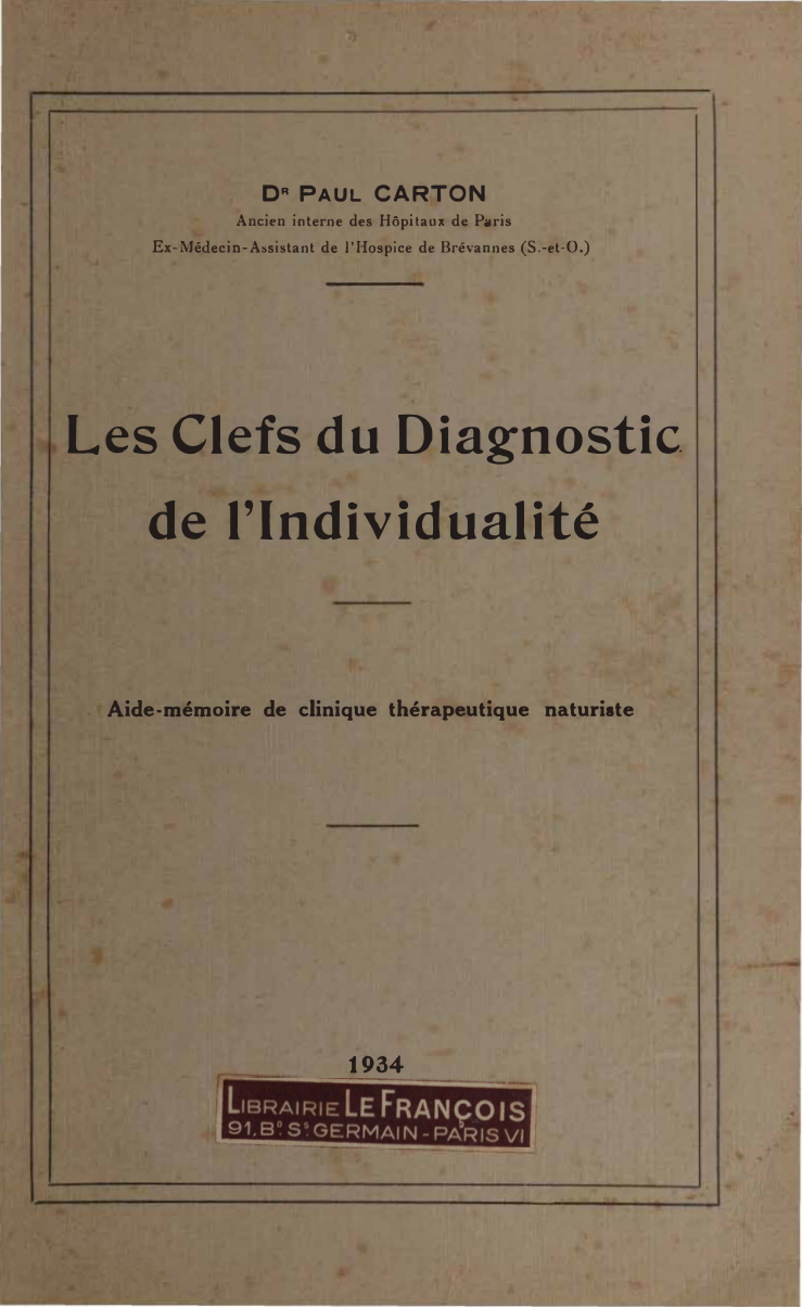 Les clefs du diagnostic de l'individualité